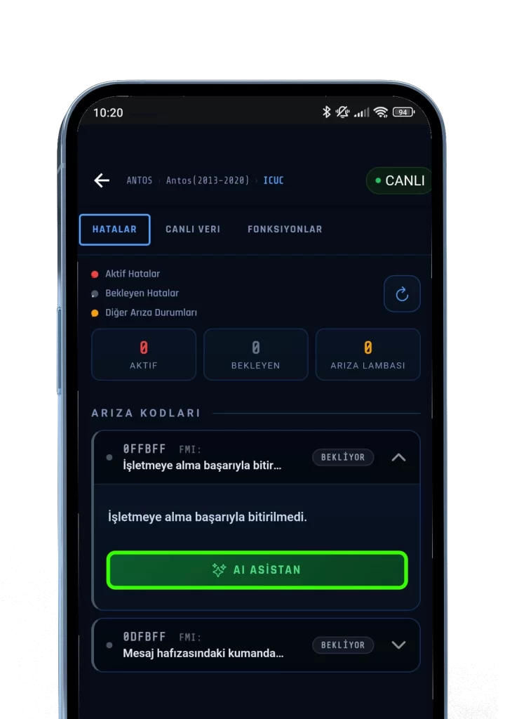 Hata kodlarını okuyun, Sail Diag AI ile yorumlayın