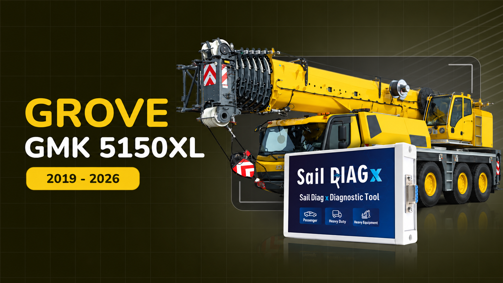 Grove GMK 5150XL arıza tespit cihazı Sail Diag X